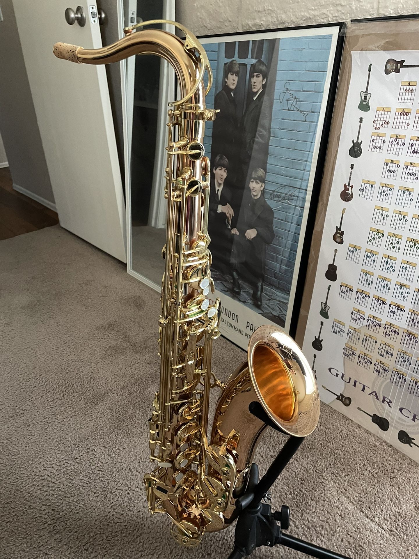 Selmer Tenor Saxophone Liberty LTS-501L with case, stand and strap.