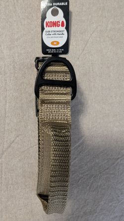 KONG Our Strongest Collar w/ Handle Adjustable Nylon Dog Collar Size M 16-18 in