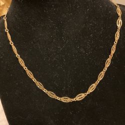 Gold Flat Design Necklace (Avon )