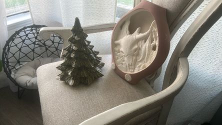 Two glass decorations