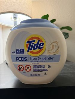 Tide Pods HE Compatible Laundry Detergent Pacs - Free & Gentle - 42ct/31oz: Dermatologist Tested, Hypoallergenic, Concentrated