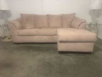 Beige Microfiber Sofa