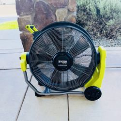 RYOBI 40V HP Brushless Cordless Hybrid WHISPER SERIES 20 in. Air Cannon Fan (Tool Only) New