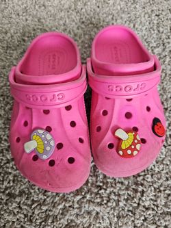 Girls Pink Crocs size 12