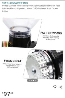 Coffee Espresso Household Dove Cage Outdoor Bean Grain Food Grinders Electric Espresso Leveler Coffe Stainless Steel Cereals Italian