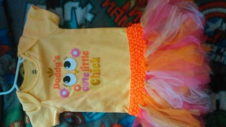 12 months handmade tulie onesie dress