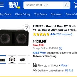 Kicker Comp R 12” Subwoofer 