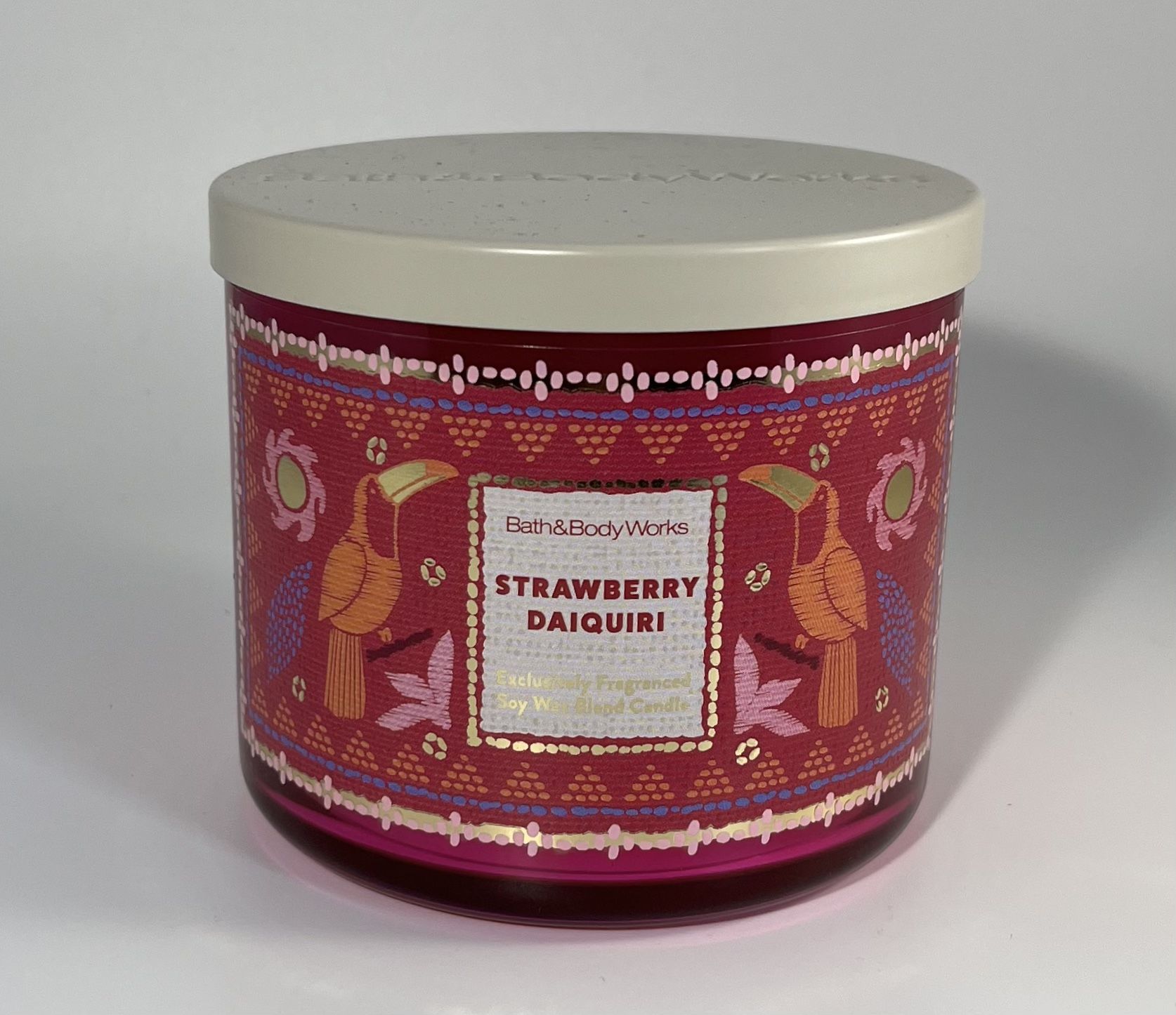 Bath & Body Works STRAWBERRY DAIQUIRI 3-Wick Scented Candle 14.5oz NEW