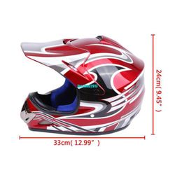DOT Youth Red Butterfly Dirt Bike ATV Helmet Motocross+Goggles+Gloves S M L