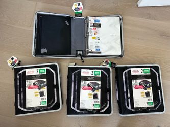 School supplies (binders and notebooks)