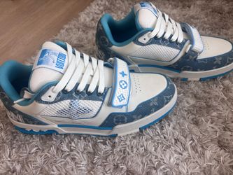 Louis Vuitton Sneakers White Leather with blue
