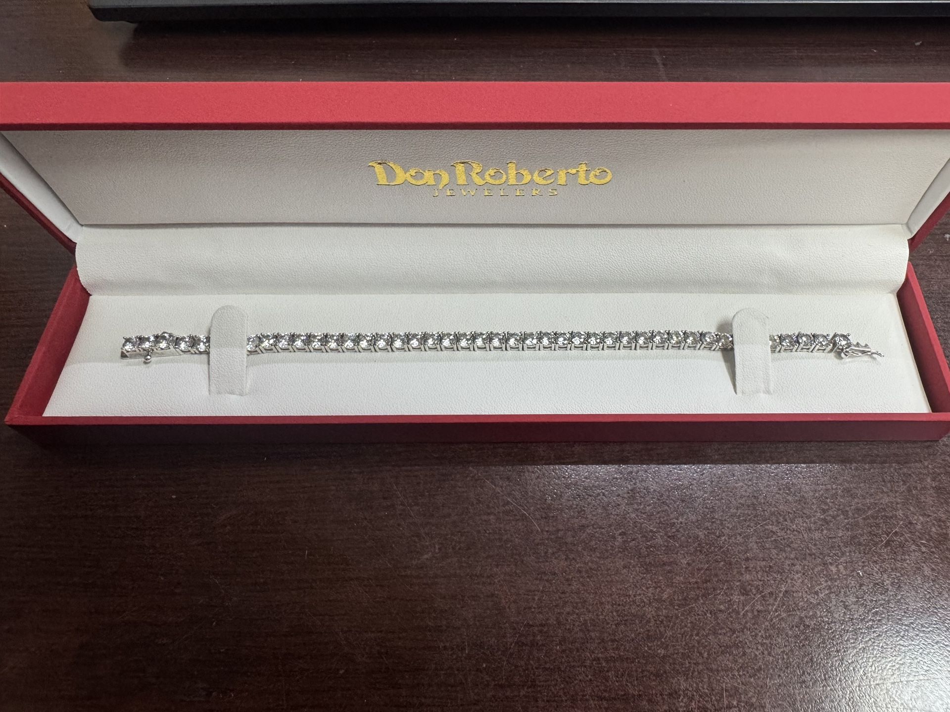 silver tennis bracelet