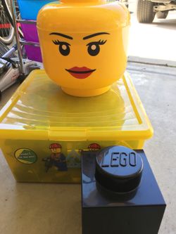 LEGO storage bins Girl head assorted sets for Sale in Escondido