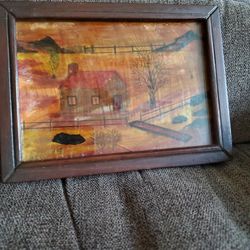 7.5" X 5.5" Folkart Painting
