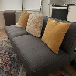 Mainstays grey futon couch