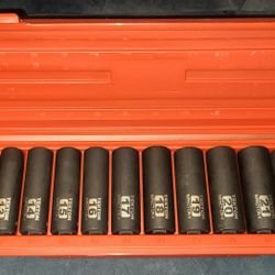 Tekton Metric Half Inch Drive Deep Impact Socket Set