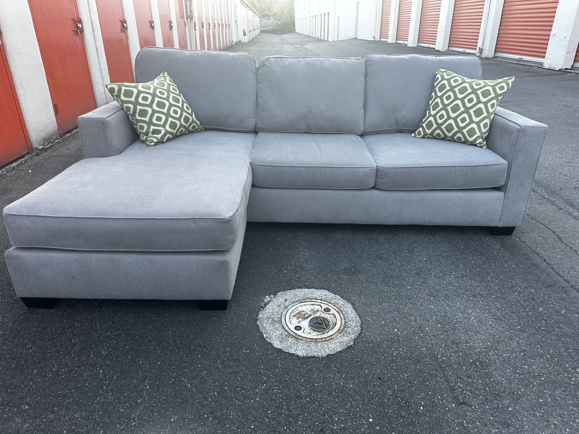 Gray Sectional Sofa Couch - FREE DELIVERY 🚚 