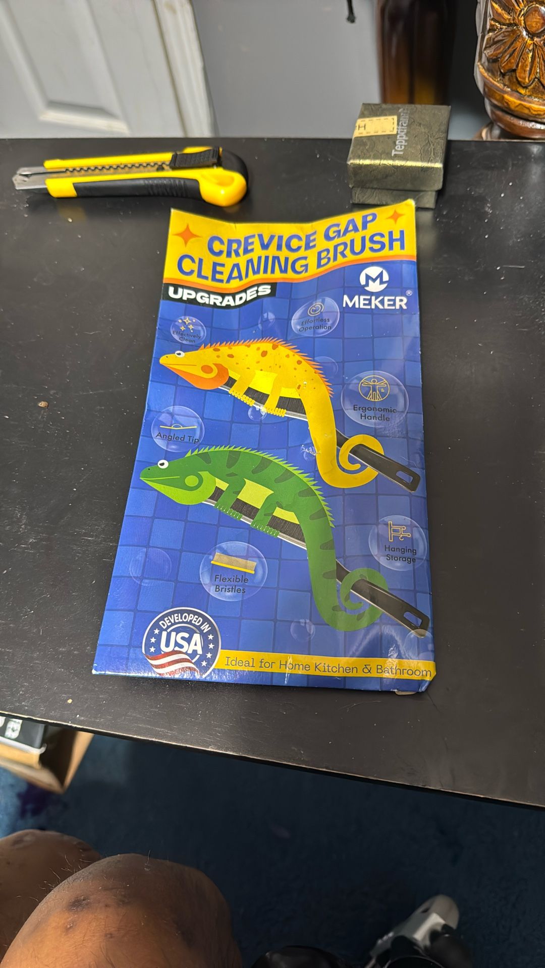 MEKER Crevice Gap Cleaning Brush – Ultimate Deep Clean Tool for Tight Spaces, Kitchen & Bathroom