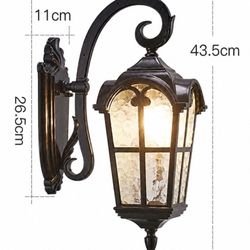 Modern Outdoor Wall Lantern + FREE Dusk-to-Dawn Sensor Bulb – $38