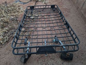 Universal Steel Roof Rack Cargo Basket w/ Lights