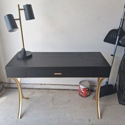 Vintage Desk with Lamp