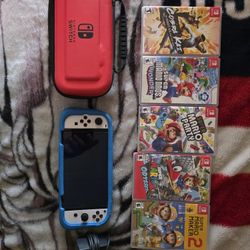 Nintendo Switch OLED With Mario Games Excellent Condition!!!!