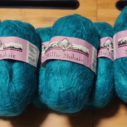9 High Quality Mohair skeins