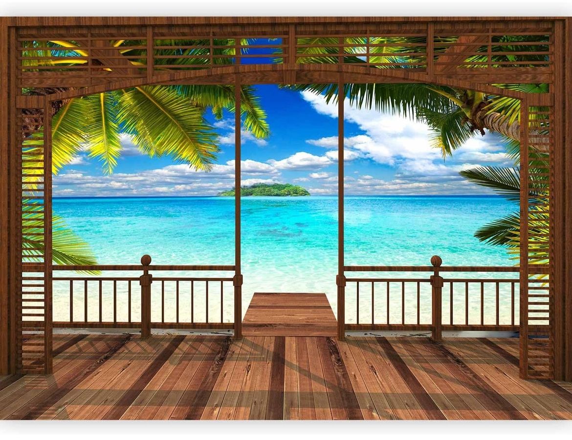 Peel and Stick Self-Adhesive Wallpaper   Beach Scene