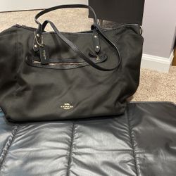 Authentic Coach Handbag Diaper Bag Tote changing pad