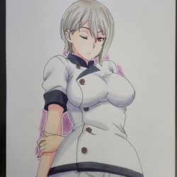 Alice Nakiri Drawing from Food Wars anime