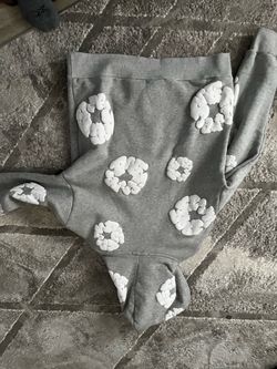 Grey denim tears hoodie