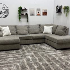 Grey Sectional Couch - Free Delivery 