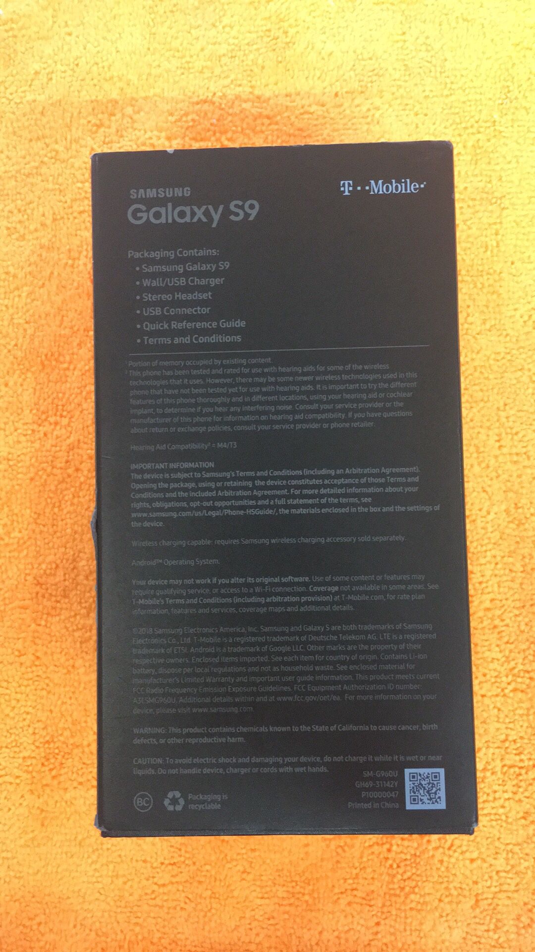 Samsung Galaxy S9 Box Pack T Mobile