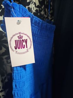 Juicy Couture Blue Terry Cloth Bottoms