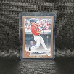 2022 Topps Baseball Ernie Clement RC Cleveland Guardians #71 Gold Parallel Numbered /2022 Mint 