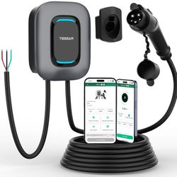 TESSAN Level 2 EV Charger, Hardwired Electric Vehicle Fast Charging 