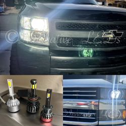 9004 LED Headlight Bulbs,9004/HB1 Hi/Lo Beam LED Headlight Bulb 6500k 9004 LED Bulb Cool White luces