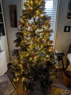 Artificial Christmas Tree From Target with Built in Lights and Flock