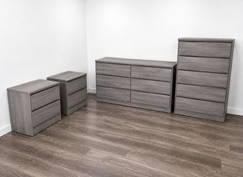 Dresser, chest and 2 nightstands - Cómoda, Gavetero y 2 mesitas de noche