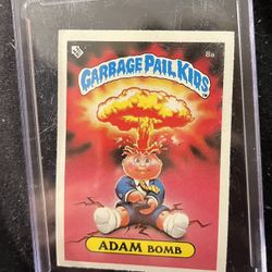 Rare UK Mini Garbage Pail Kids Adam Bomb W Checklist 1985 Series 1