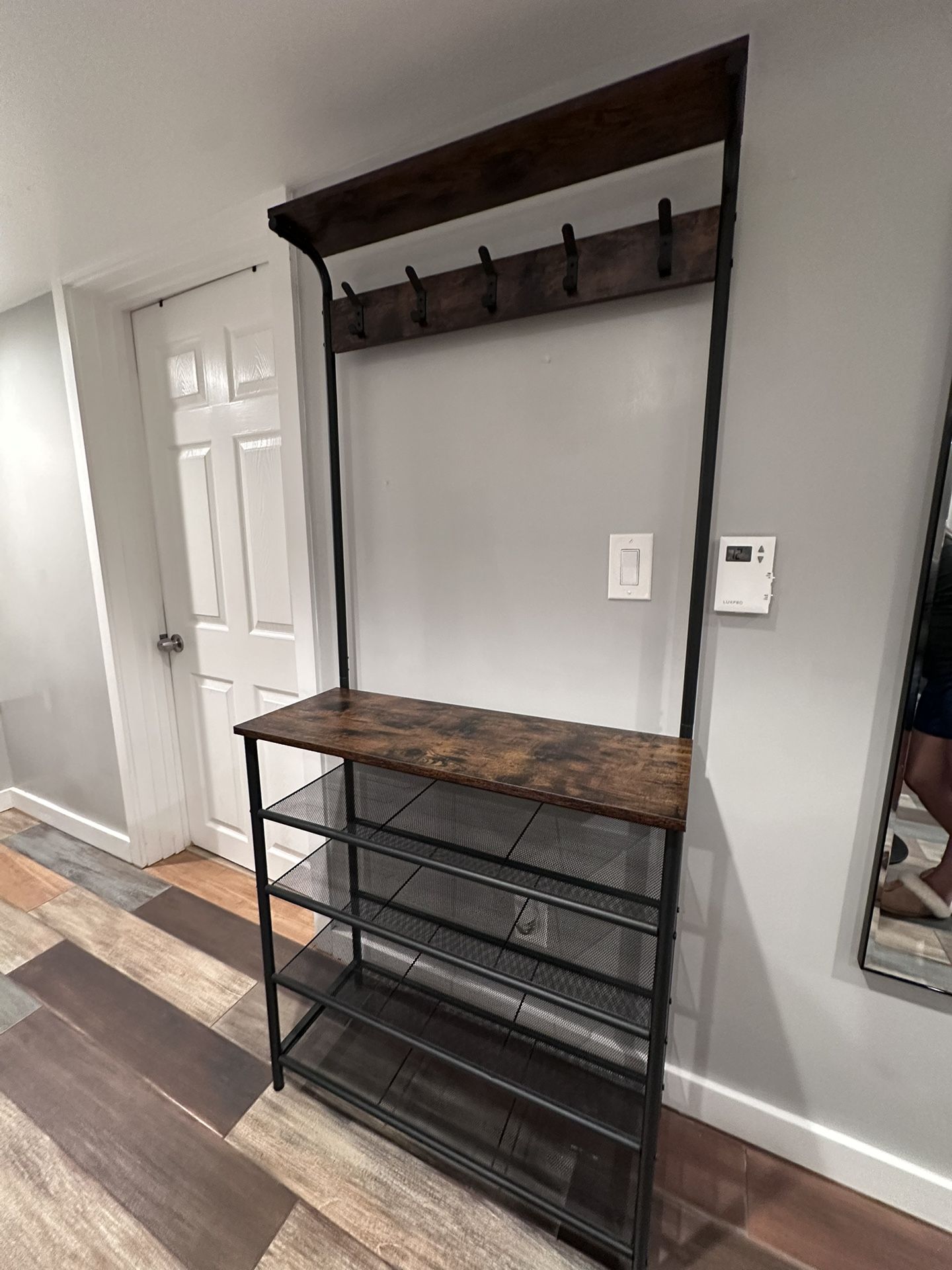 Shoe Rack With Hooks