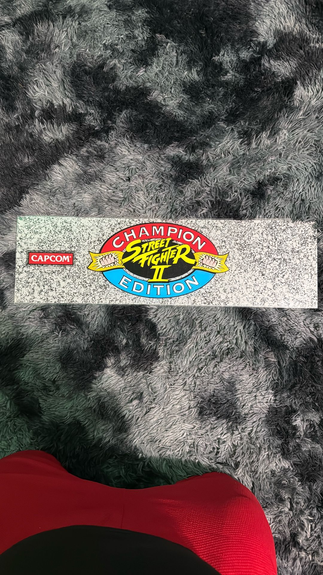 Official Street Fighter 2 Champion Edition arcade marquee video game sign nintendo capcom