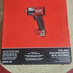 MILWAUKEE M18V FUEL BRUSHLESS 1/2 MID TORQUE IMPACT WRENCH FRICTION RING TOOL ONLY BRAND NEW 