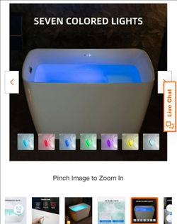 New 48 in Bathtub with LED lights