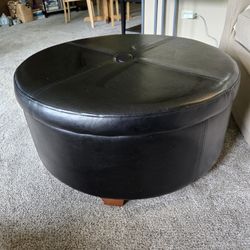 Black Storage Ottoman