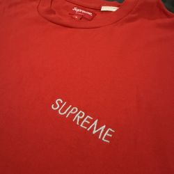Supreme Red/White Letter Tee