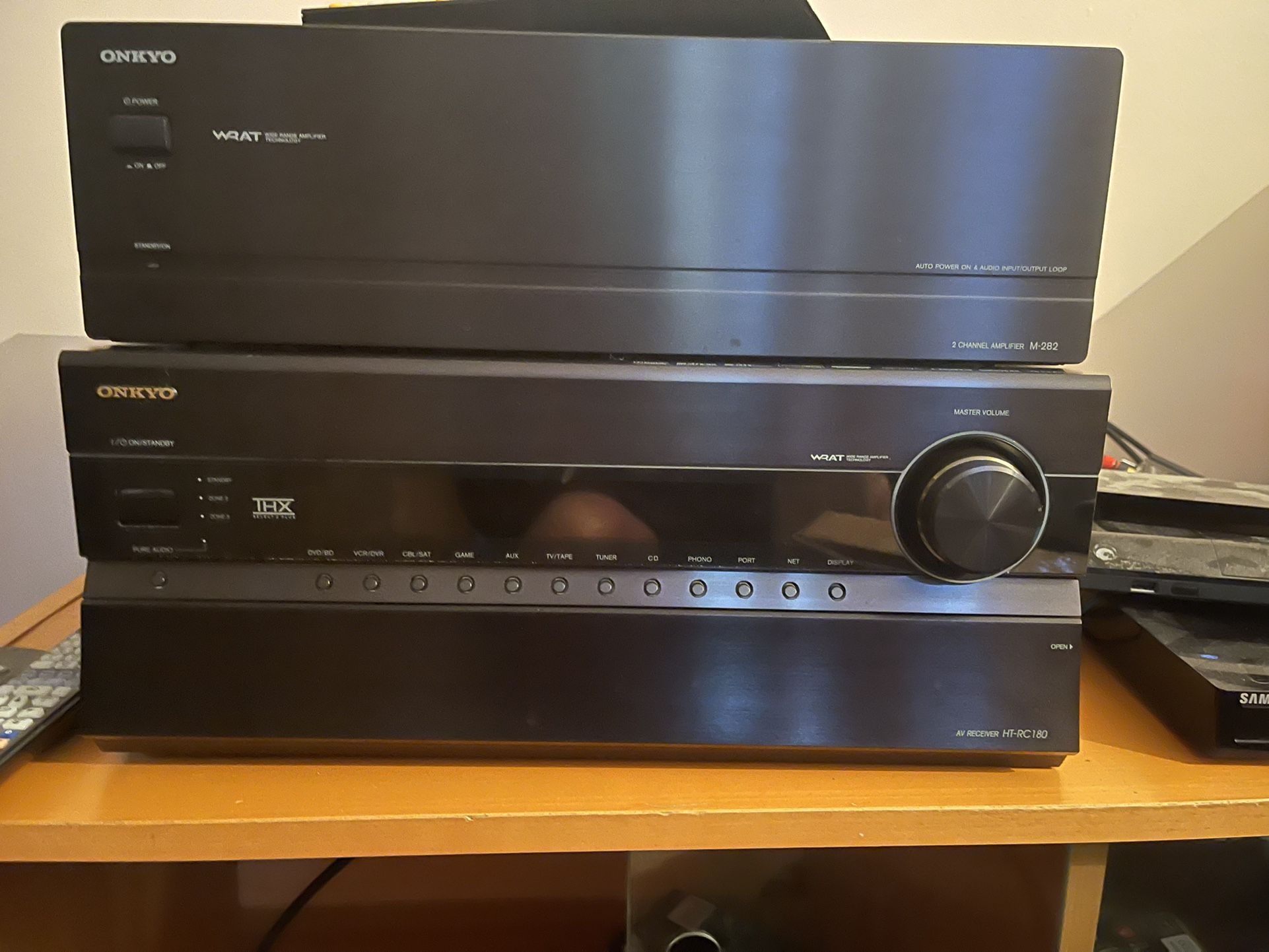 Onkyo HT RC180 Receiver 200w 2channel Amp Def Tech CLR 2002 Studio 350’s TVs & Media players