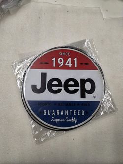 Jeep Since 1941 Logo Metal Sign 