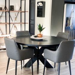 Custom Dining Table Farmhouse Country French Modern Rustic Solid Wood Set Restoration Hardware Insp Bench Hand Built Round Oval Counter Breakfast  