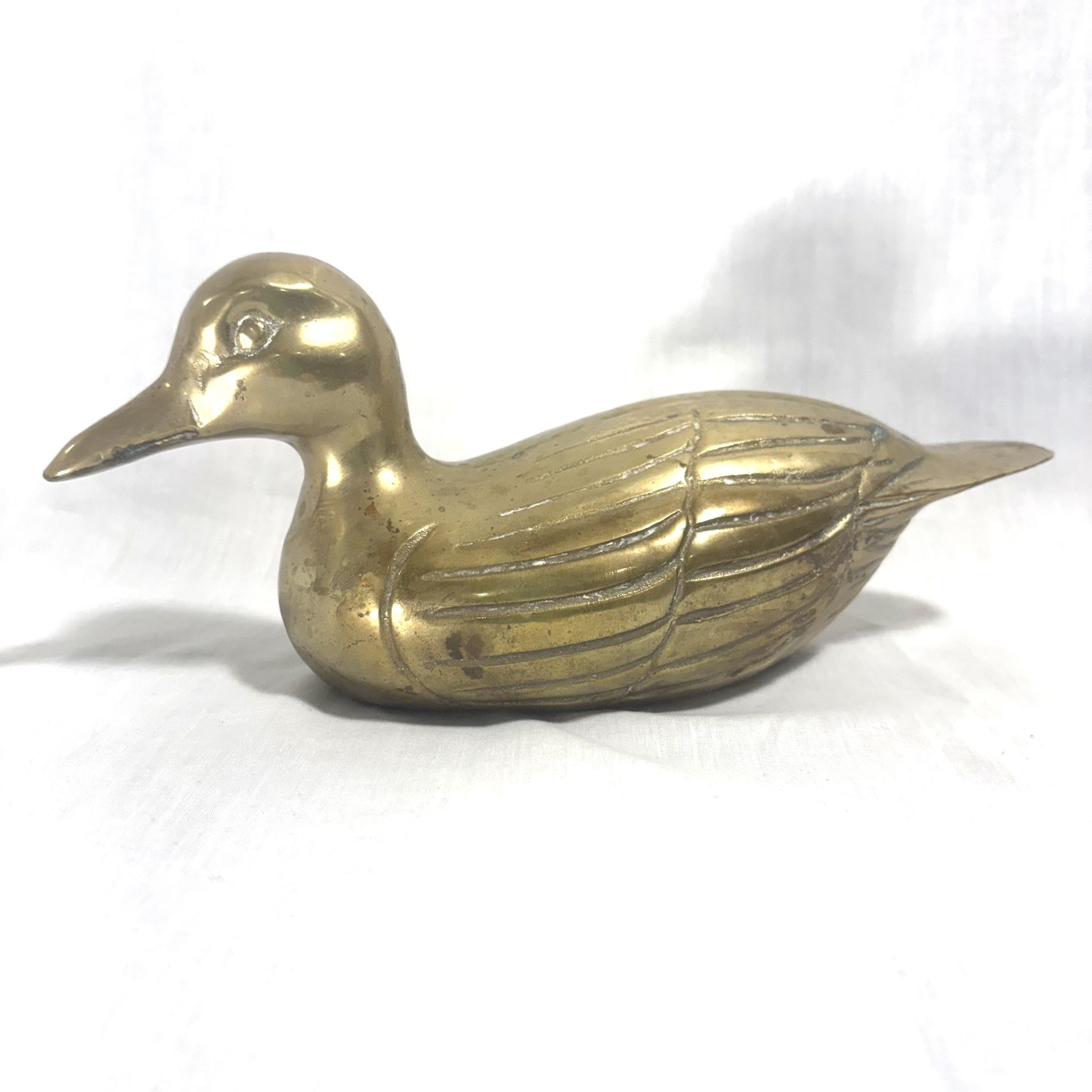 Vintage Brass Duck Figurine